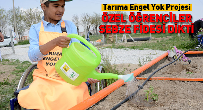 Özel Öğrenciler Sebze Fidesi Dikti