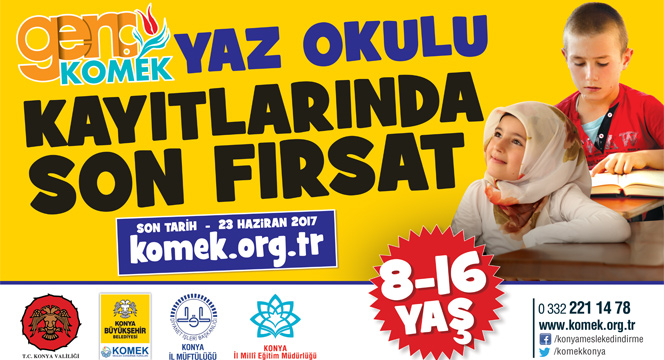 Genç KOMEK Yaz Okulu Kayıtlarında Son Fırsat