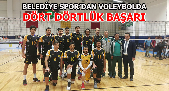 Belediyespor'dan Voleybolda Dört Dörtlük Başarı