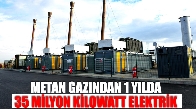 Metan Gazından 1 Yılda 35 Milyon Kilowatt Elektrik 
