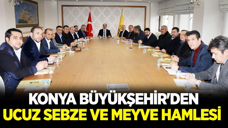 Konya Büyükşehir'den Ucuz Sebze ve Meyve Hamlesi 
