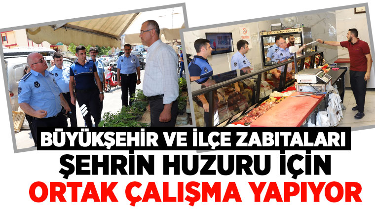 Büyükşehir ve İlçe Zabıtaları Şehrin Huzuru İçin Ortak Çalışma Yapıyor