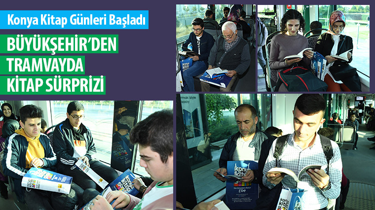 Büyükşehir'den Tramvayda Kitap Sürprizi