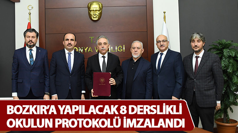 Bozkır'a Yapılacak 8 Derslikli Okulun Protokolü İmzalandı
