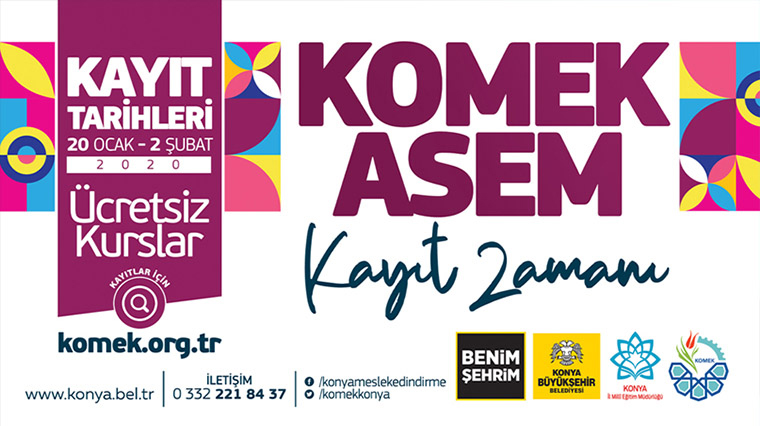 KOMEK ve ASEM'de Kayıt Zamanı