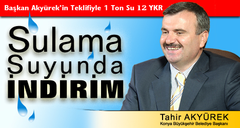 Sulama Suyunda İndirim