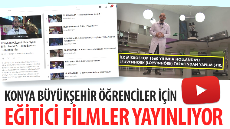 Konya Büyükşehir Öğrenciler İçin Eğitici Filmler Yayınlıyor 