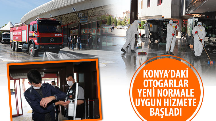Konya'daki Otogarlar Yeni Normale Uygun Hizmete Başladı