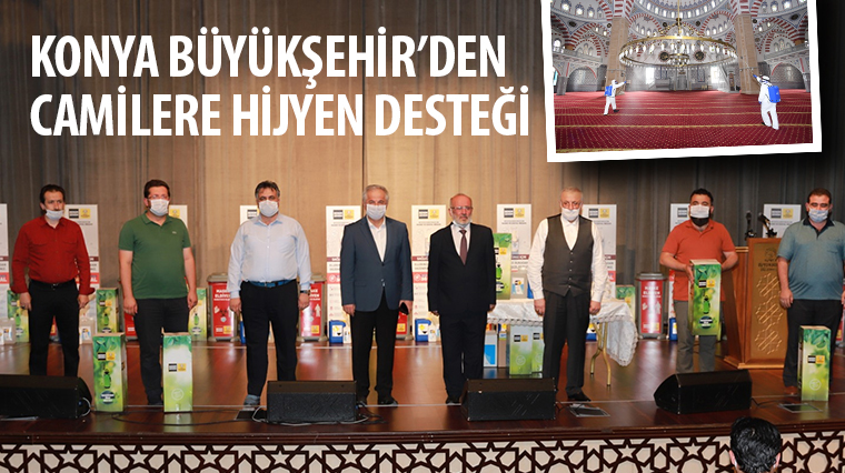 Konya Büyükşehir'den Camilere Hijyen Desteği