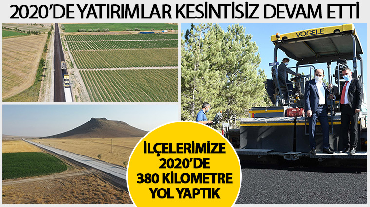 İlçelerimize 2020'de 380 Kilometre Yol Yaptık