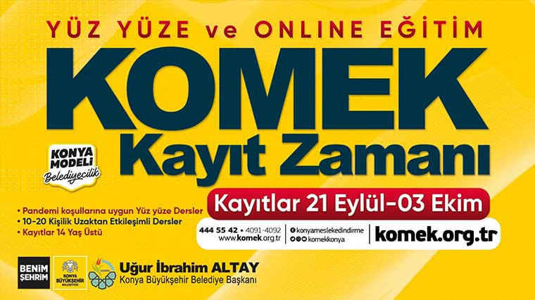 KOMEK ve ASEM'de Yeni Dönem Kayıtları Başlıyor