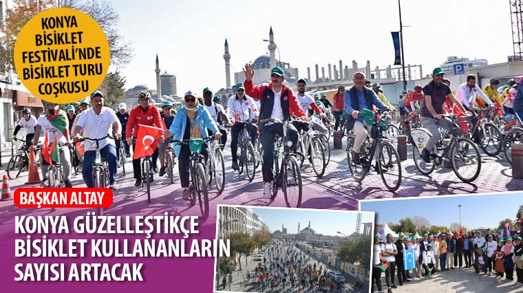 Konya Bisiklet Festivali'nde Bisiklet Turu Coşkusu