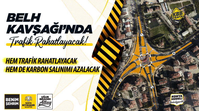 Büyükşehir'den Belh Kavşağı'nı Rahatlatacak Düzenleme