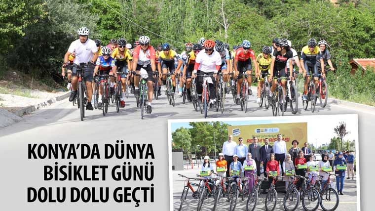 Konya'da Dünya Bisiklet Günü Dolu Dolu Geçti