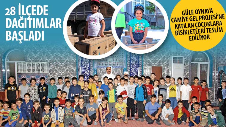Başkan Altay 28 İlçede Güle Oynaya Camiye Gel Projesi'ne Katılan Çocuklara Bisiklet Dağıtımının Başladığını Açıkladı 