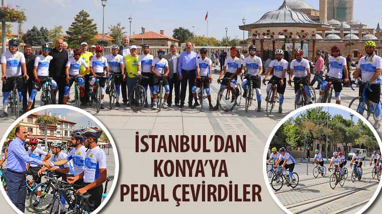 İstanbul'dan Konya'ya Pedal Çevirdiler