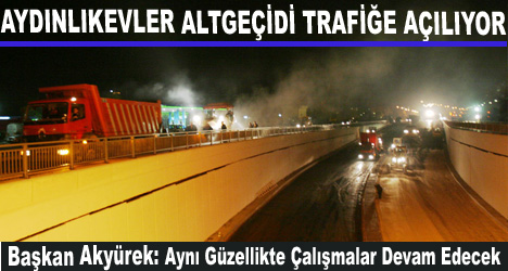 Aydınlıkevler Altgeçidi'nde Çalışmalar Tamamlandı