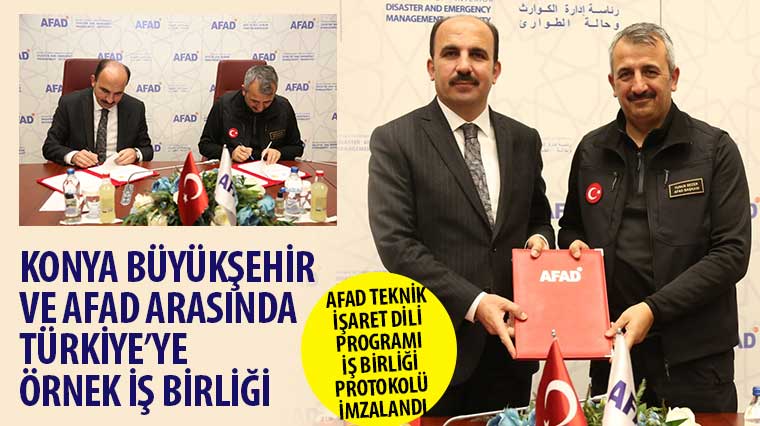 Konya Büyükşehir ve AFAD Arasında Türkiye'ye Örnek İş Birliği 