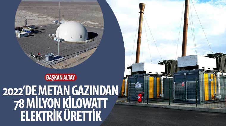 Başkan Altay: '2022'de Metan Gazından 78 Milyon Kilowatt Elektrik Ürettik'
