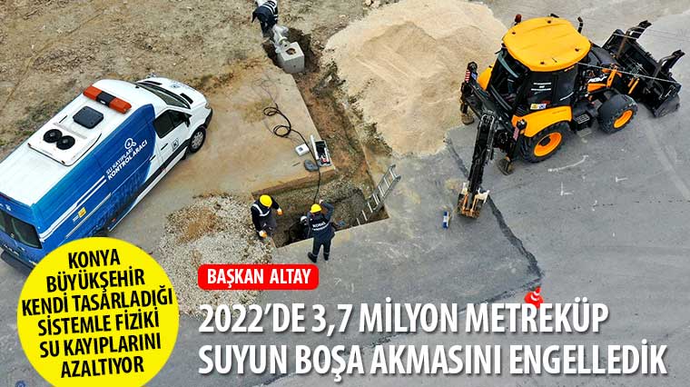 Başkan Altay: '2022'de 3,7 Milyon Metreküp Suyun Boşa Akmasını Engelledik'