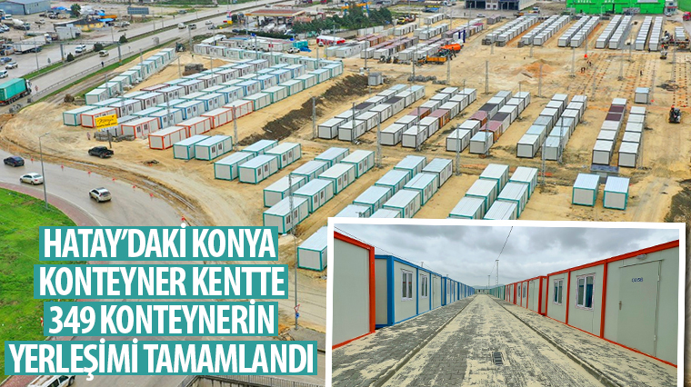 Hatay'daki Konya Konteyner Kentte 349 Konteynerin Yerleşimi Tamamlandı