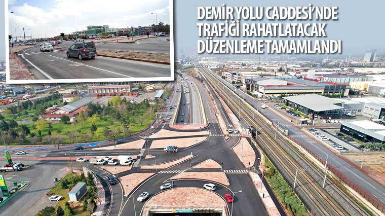 Demir Yolu Caddesi'nde Trafiği Rahatlatacak Düzenleme Tamamlandı