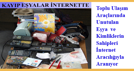 Kayıp Eşyalar İnternette