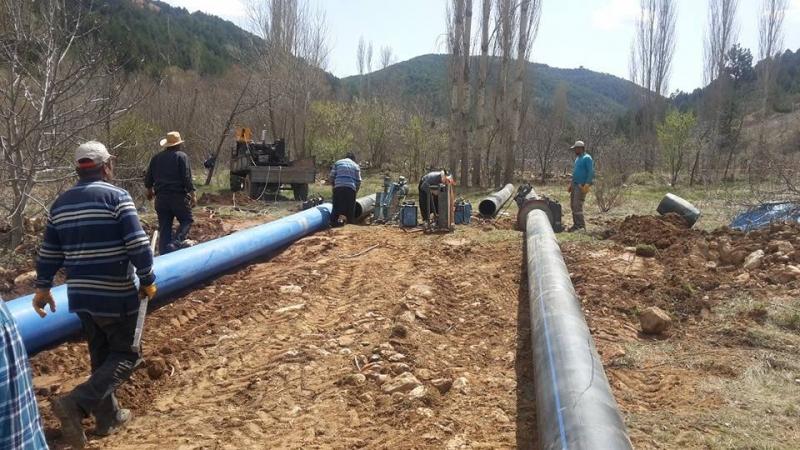 AYASLAR GÖLETİNDEN BORULU SULAMA SİSTEMİ  faaliyet gorseli